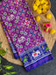 Handwoven Double Ikat Patola Silk Saree Navratna Design