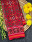 Red Color Traditional Design Handwoven Patola Silk Saree