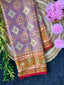Pastel Purple Panchanda Tissue Double Zari Patola Saree