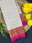 White Daliyabhat Traditional Design Handwoven Patola Silk Saree