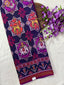 Handwoven Patola Silk Saree Twill Weaving Star Motif