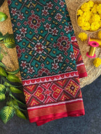 Navratna Traditional Design Handwoven Patola Silk Saree