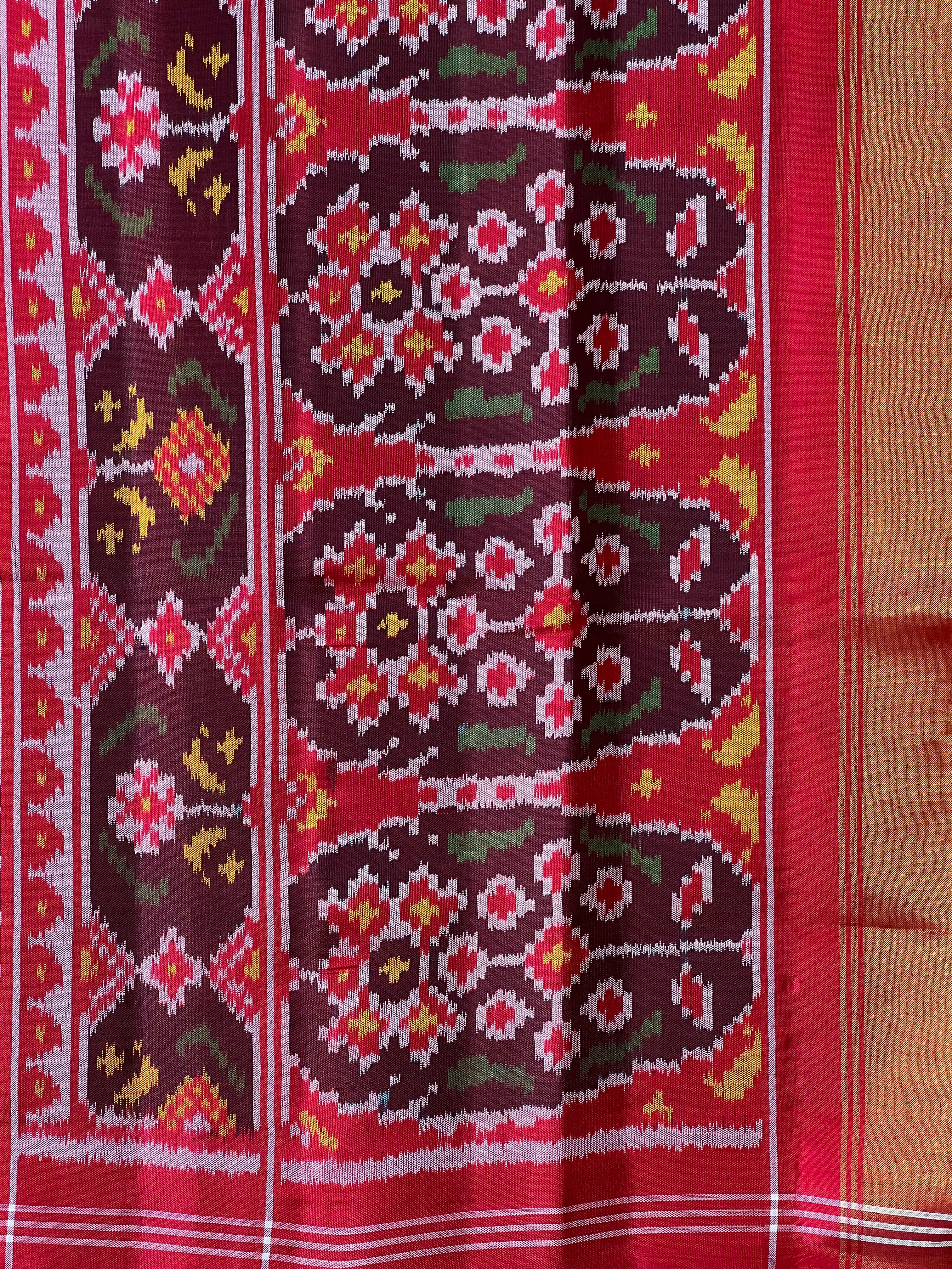 Exclusive Motifs Design Handwoven Patola Silk Saree