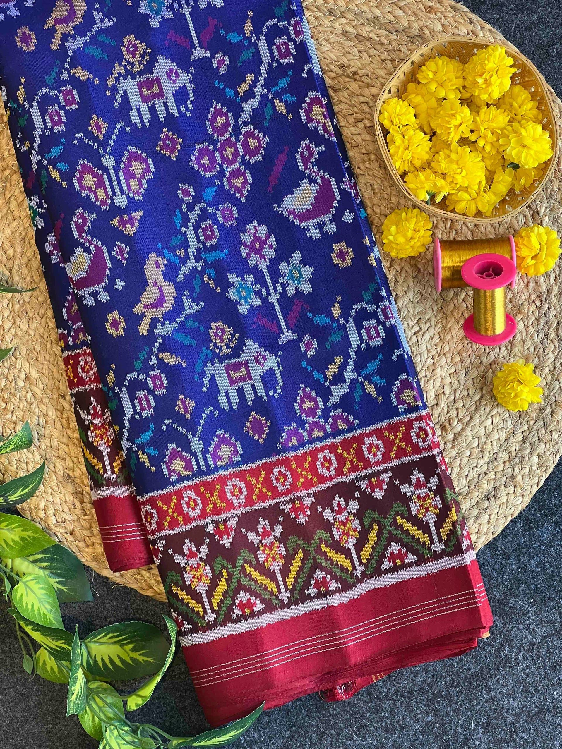 Motif Design Handwoven Patola Silk Saree