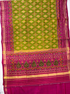 Pan-Chanda Traditional Design Handwoven Patola Silk Saree