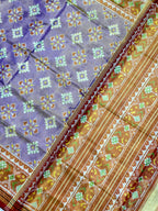 Pastel Purple Panchanda Tissue Double Zari Patola Saree