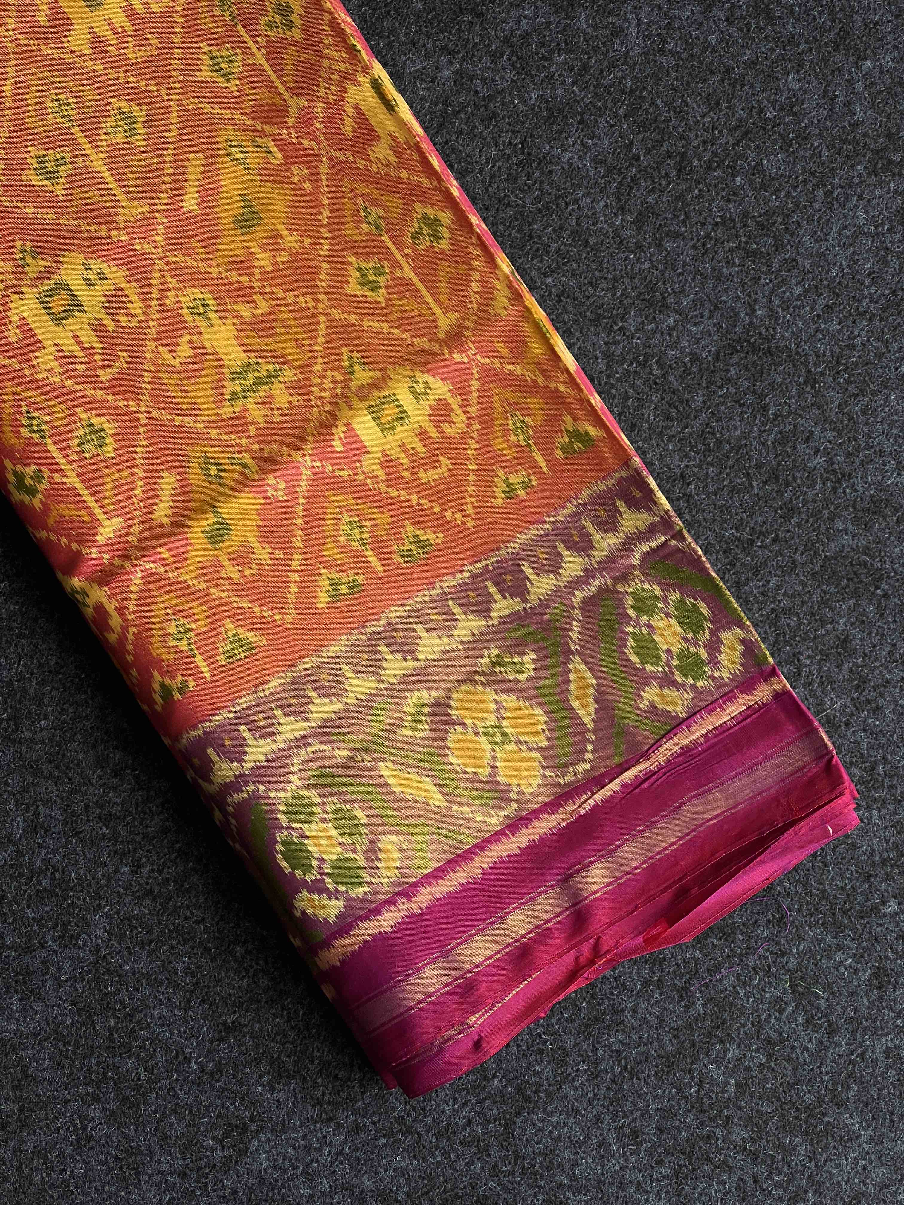 Handwoven Patola Silk Saree Narikunjan