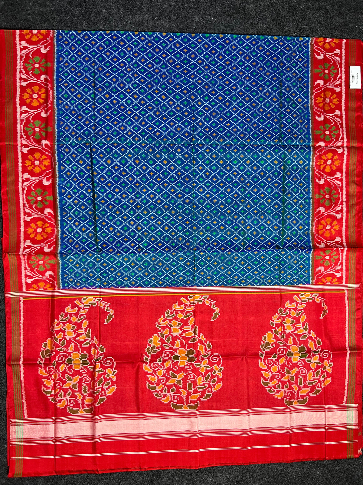 Button-Ful Traditional Design Handwoven Patola Silk Saree