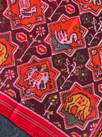 Orange Exclusive Design Handwoven Patola Silk Saree