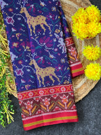 Deer Motif Exclusive Design Handwoven Patola Silk Saree