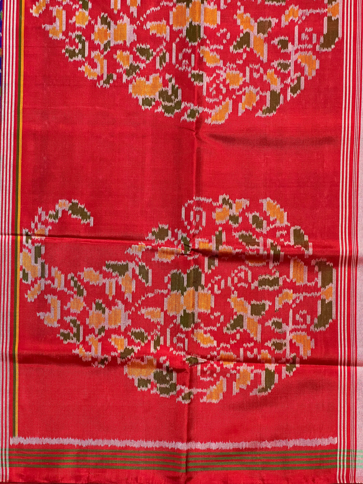 Button-Ful Traditional Design Handwoven Patola Silk Saree
