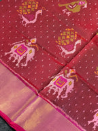 Motifs Design Handwoven Patola Silk Saree