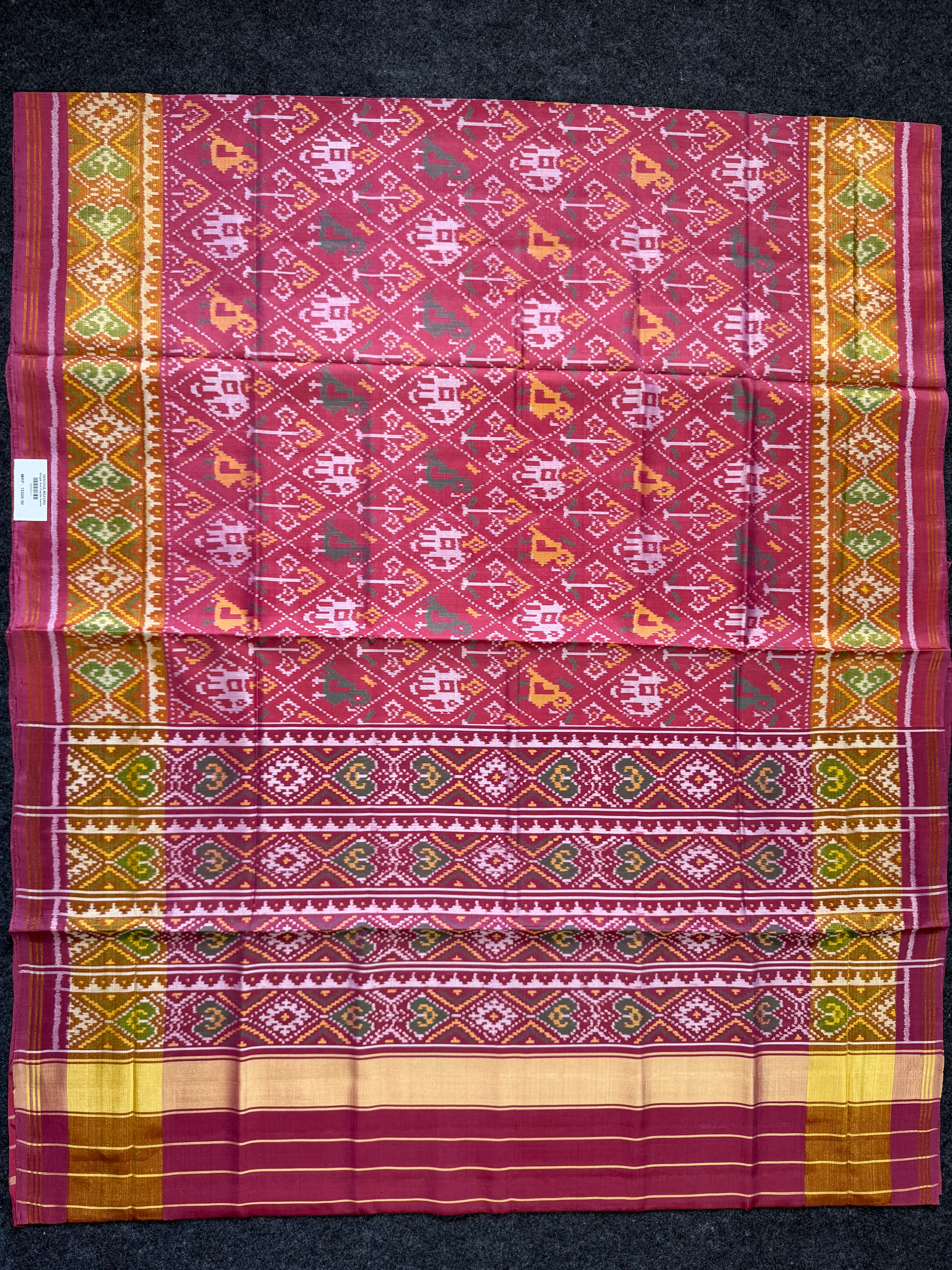 Handwoven Patola Silk Saree Narikunjan Secondary image