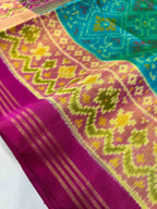 Pan-Chanda Traditional Design Handwoven Patola Silk Saree