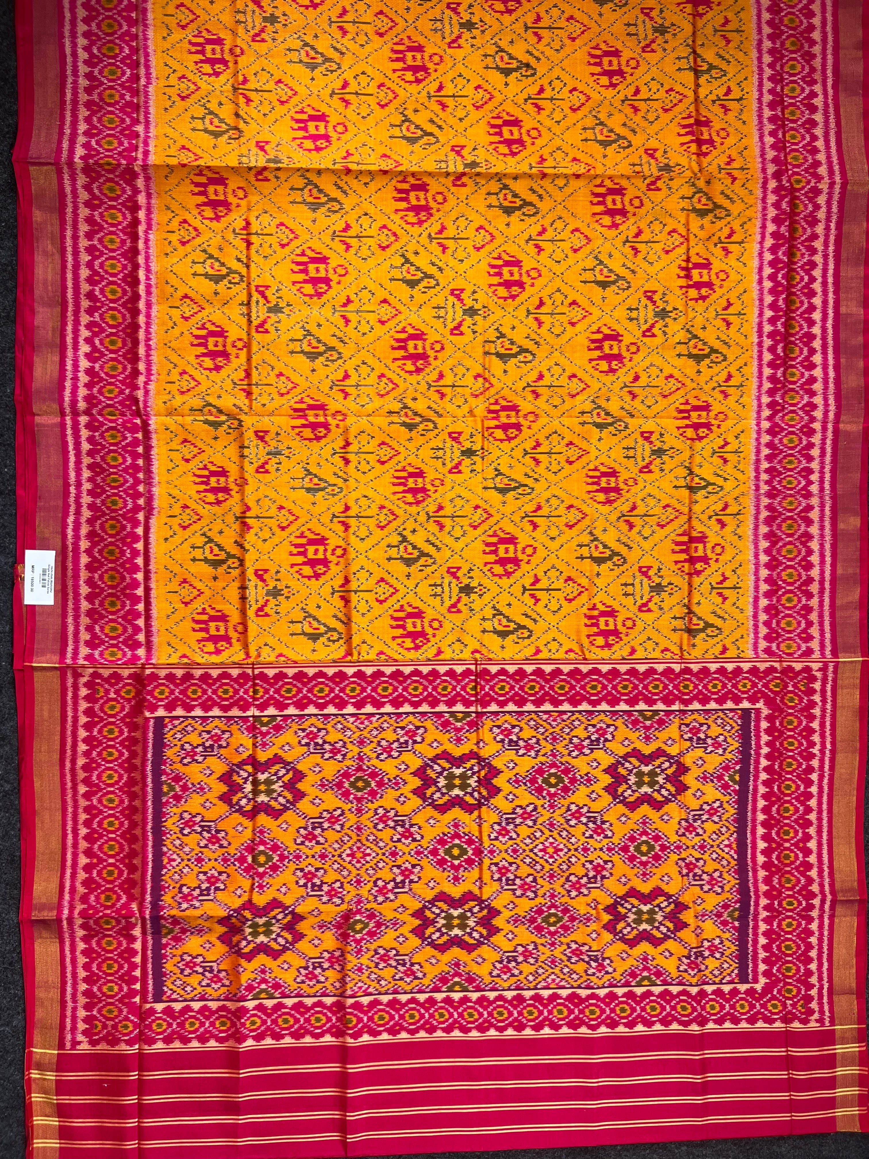 Typical Narikunj Traditional Design Handwoven Patola Silk Saree