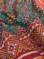 Shaded Navratna Traditional Design Handwoven Patola Silk Saree