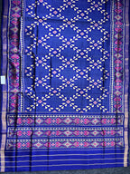 Blue Fancy Design Handwoven Patola Silk Saree