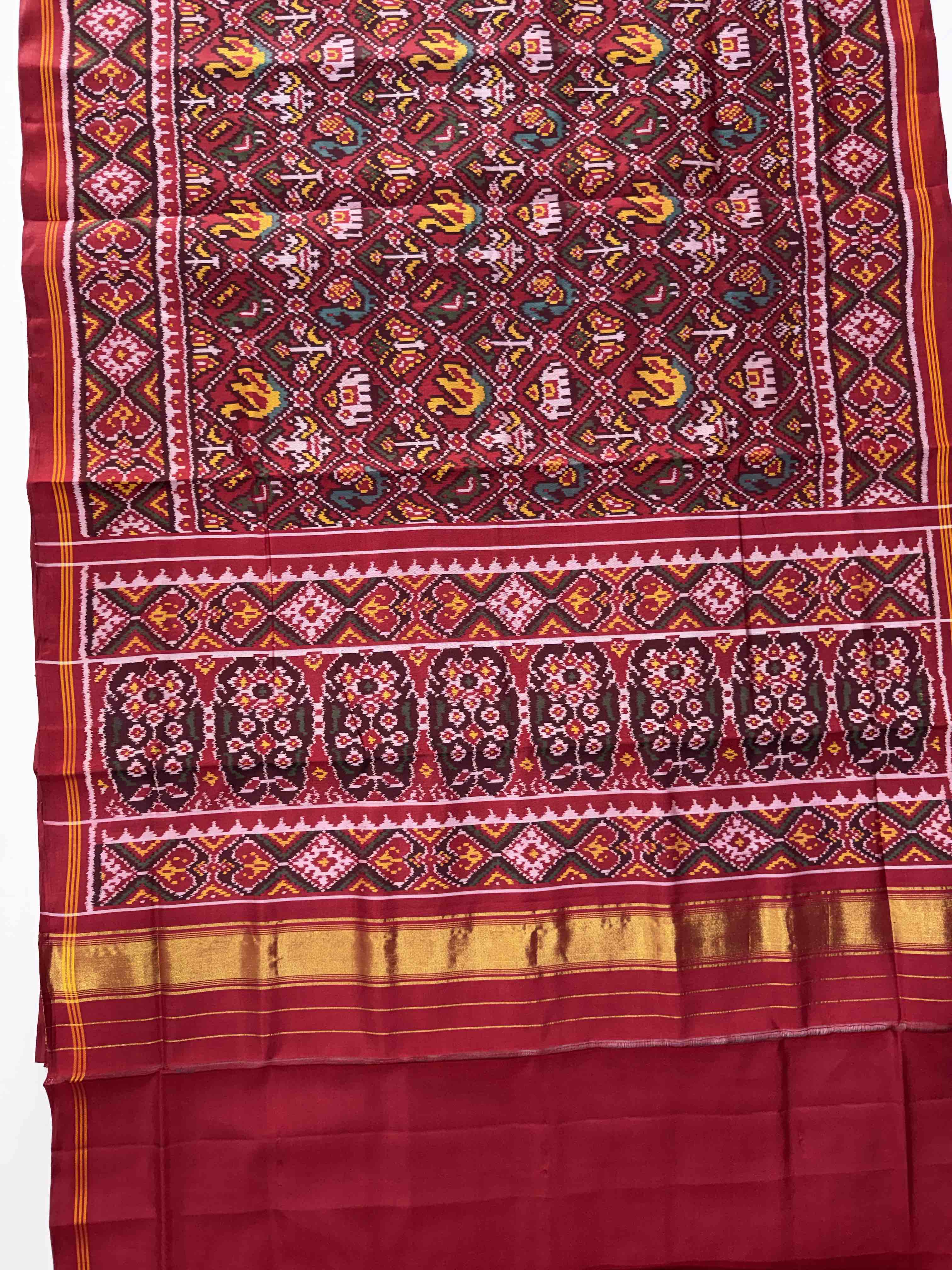 Narikunj Design Handwoven Patola Silk Saree