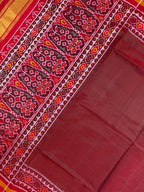 Plain Gala Border With Designer Blouse Handwoven Patola Silk Saree