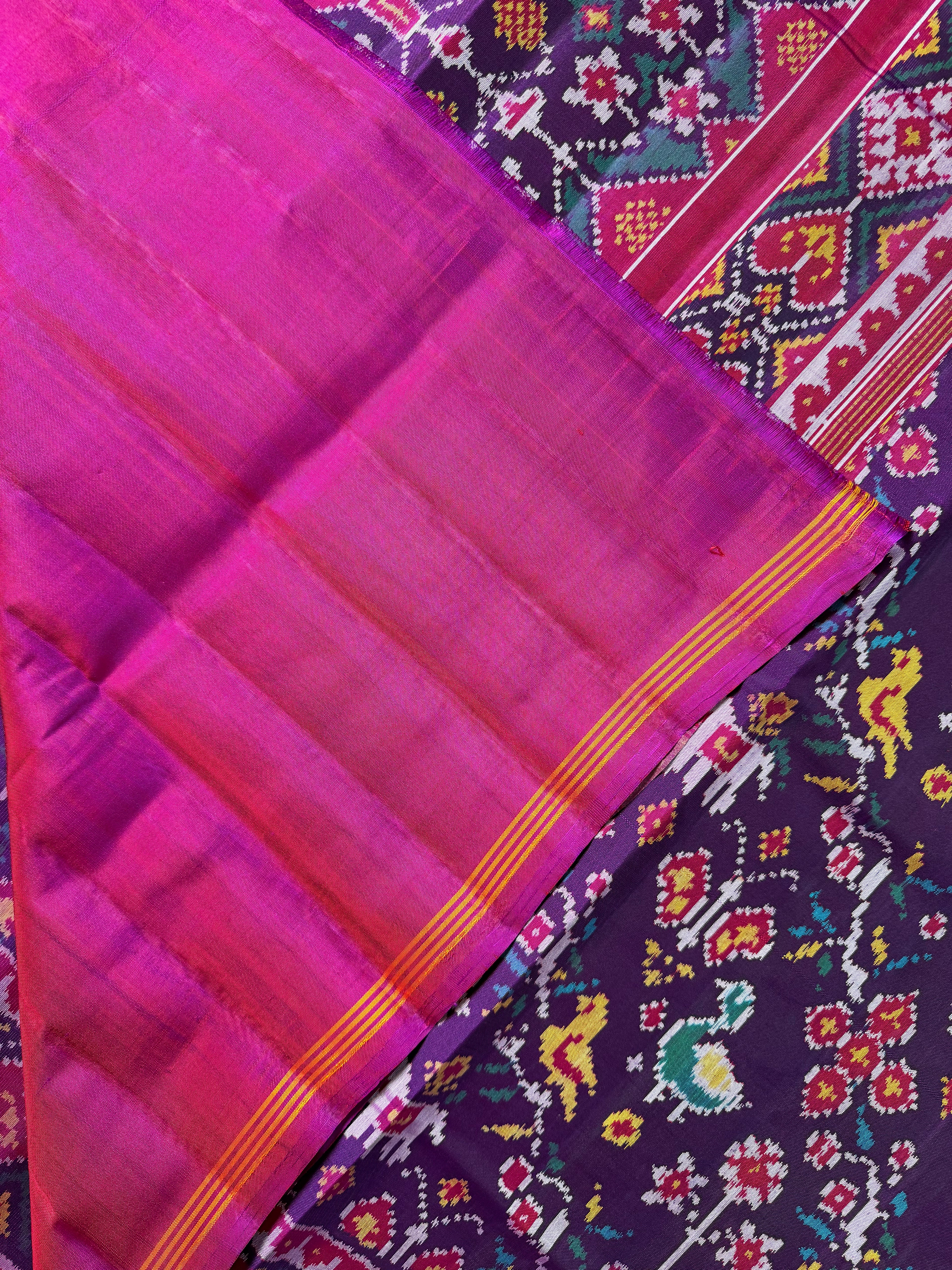 Exclusive Motifs Design Handwoven Patola Silk Saree