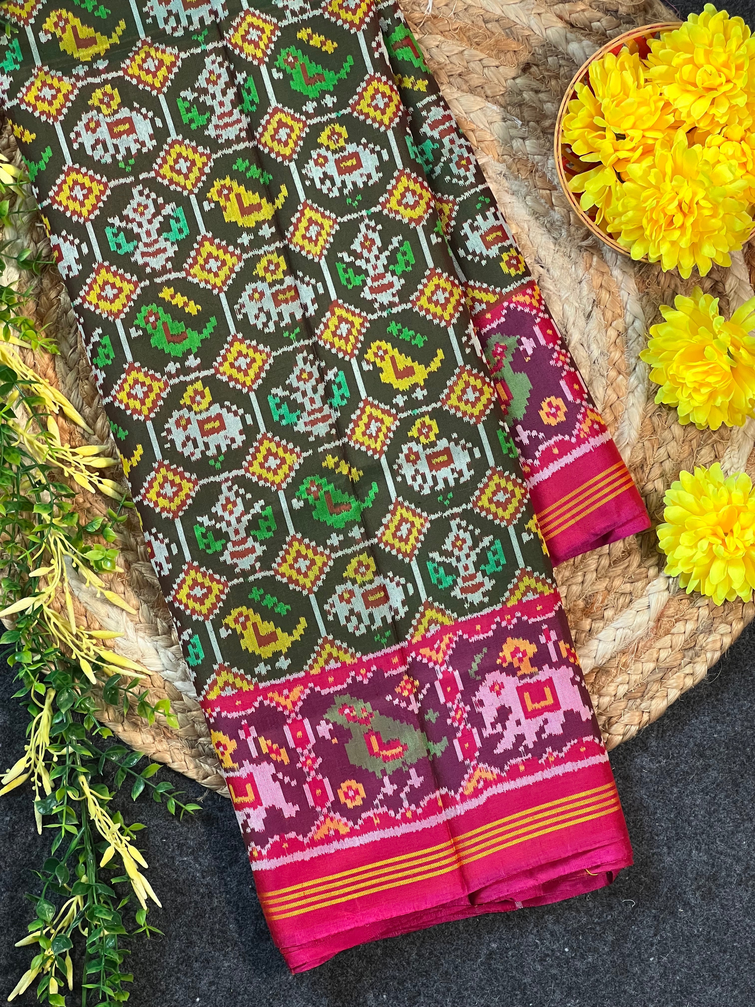 Handwoven Patola Silk Saree Narikunjan