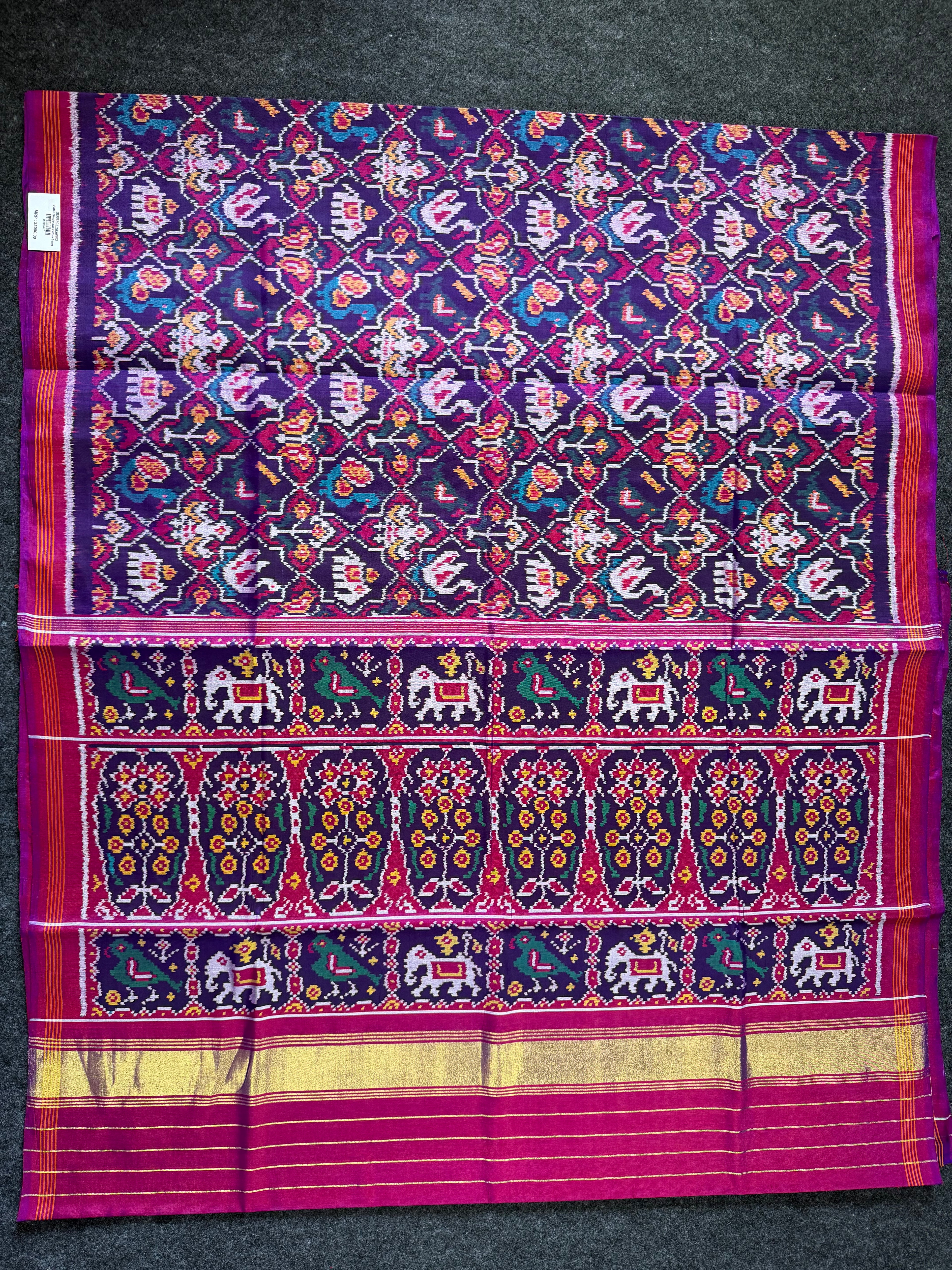 Motif Design Handwoven Patola Silk Saree