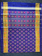 Blue Manekchowk Traditional Design Handwoven Patola Silk Saree