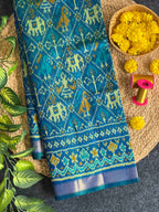Narikunj Design Handwoven Patola Silk Saree