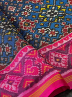 Dark Blue Navratna Design Handwoven Patola Dupatta