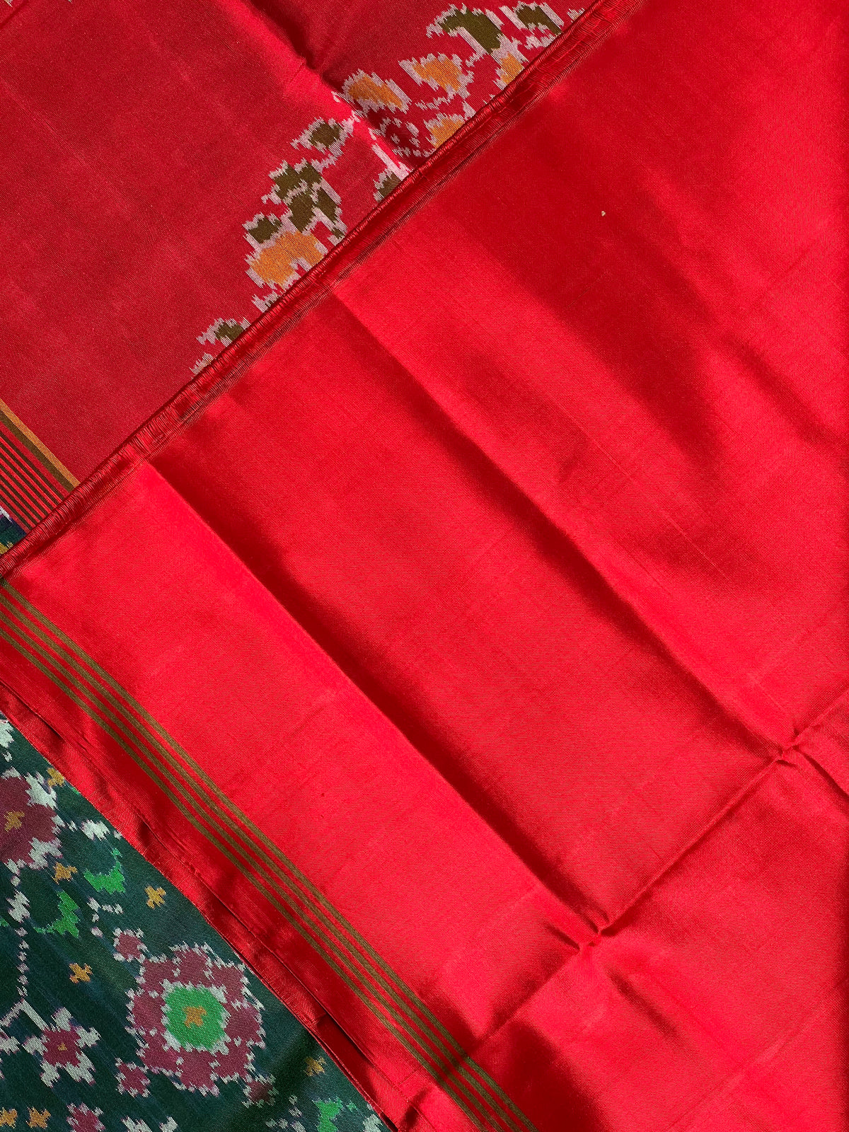 Navratna Traditional Design Handwoven Patola Silk Saree