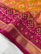 Navratna Manekchowk Traditional Design Handwoven Patola Silk Saree