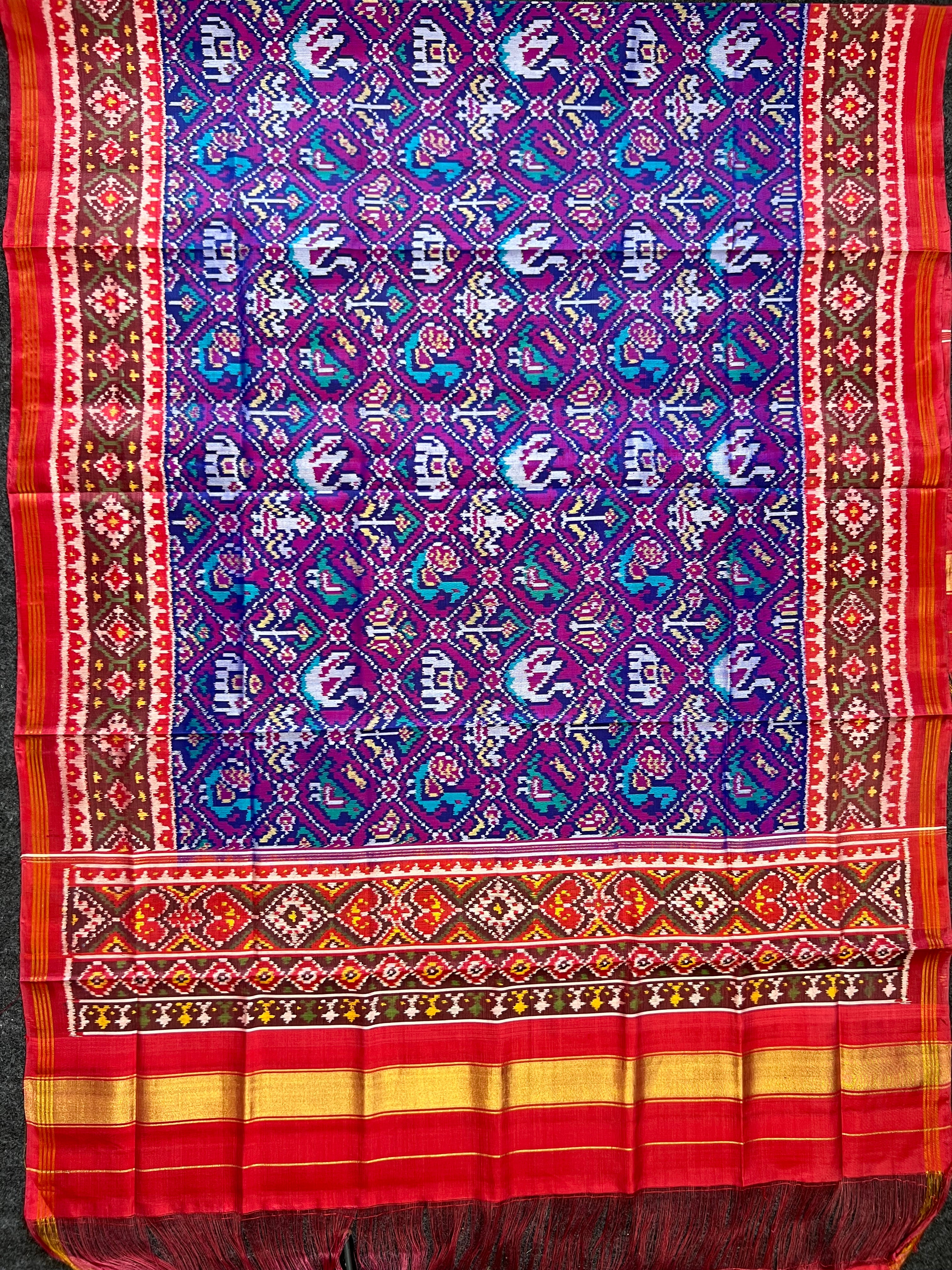 Typical Narikunj Design Handwoven Patola Dupatta