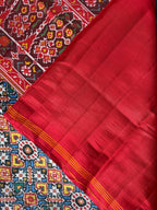 Colorful Traditional Design Handwoven Patola Silk Saree