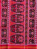 Multicolor Laheriya Design Handwoven Patola Silk Saree