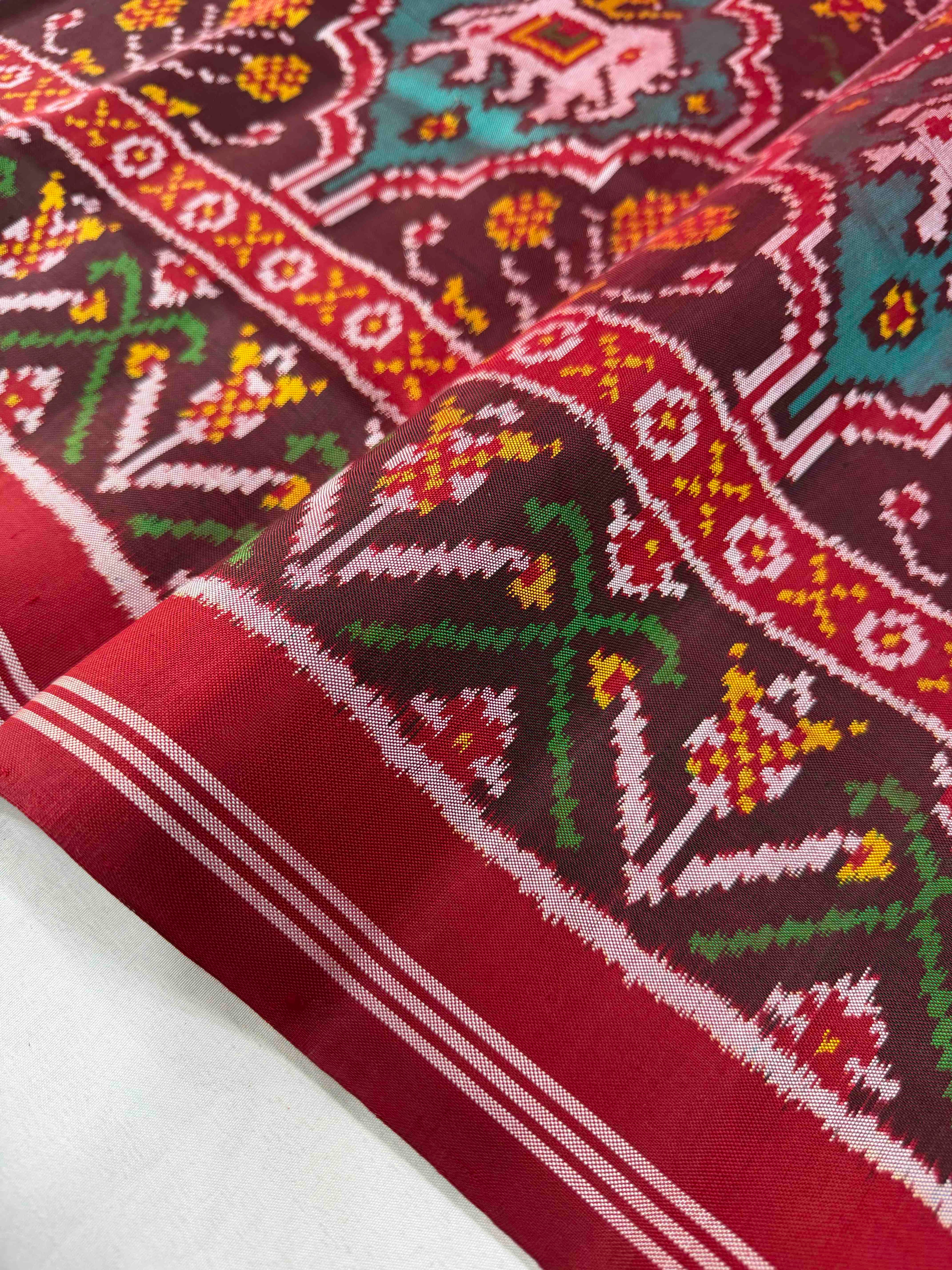 Exclusive Motif Design Handwoven Patola Silk Saree