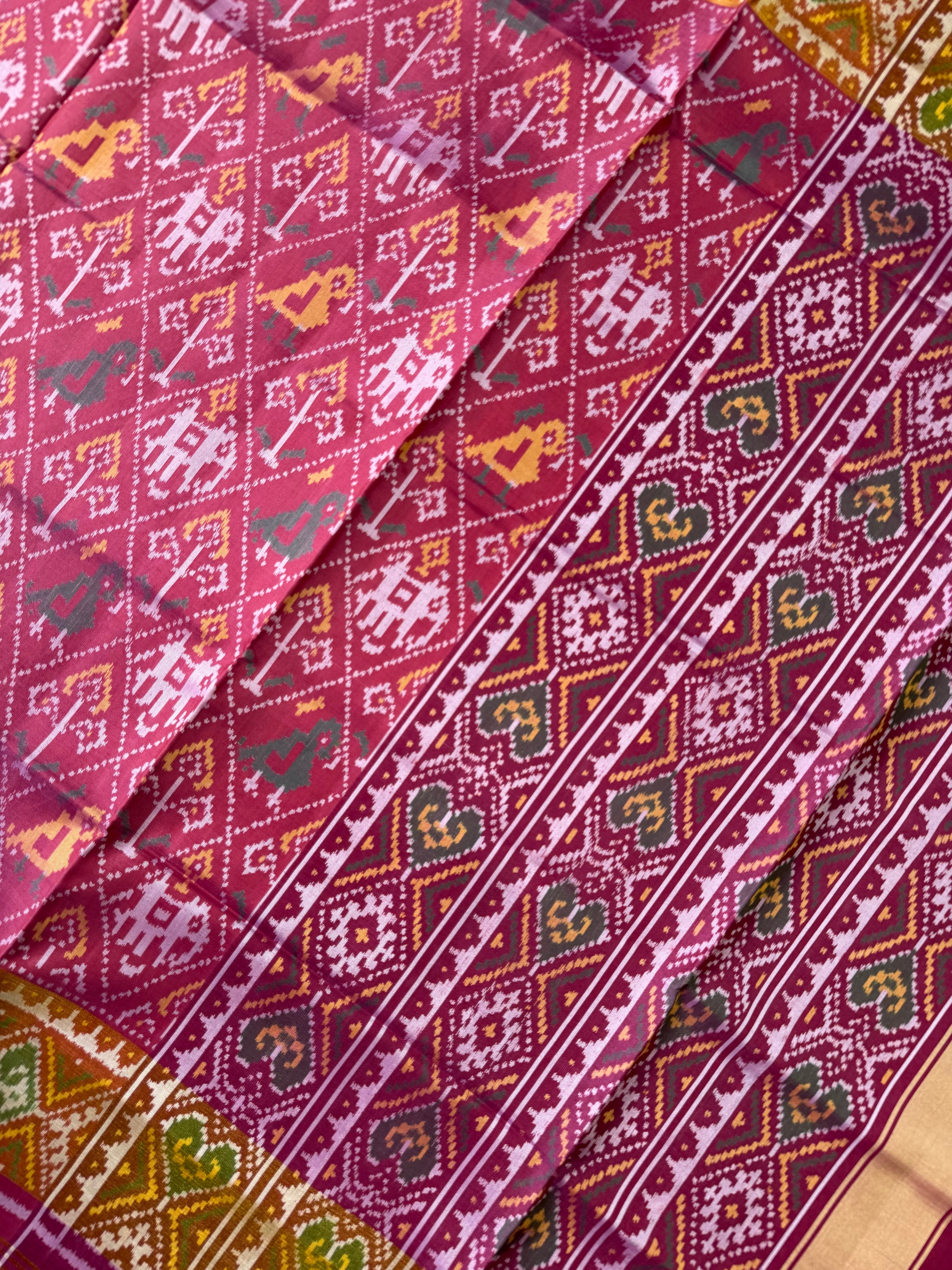 Handwoven Patola Silk Saree Narikunjan