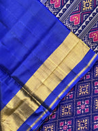 Blue Manekchowk Traditional Design Handwoven Patola Silk Saree