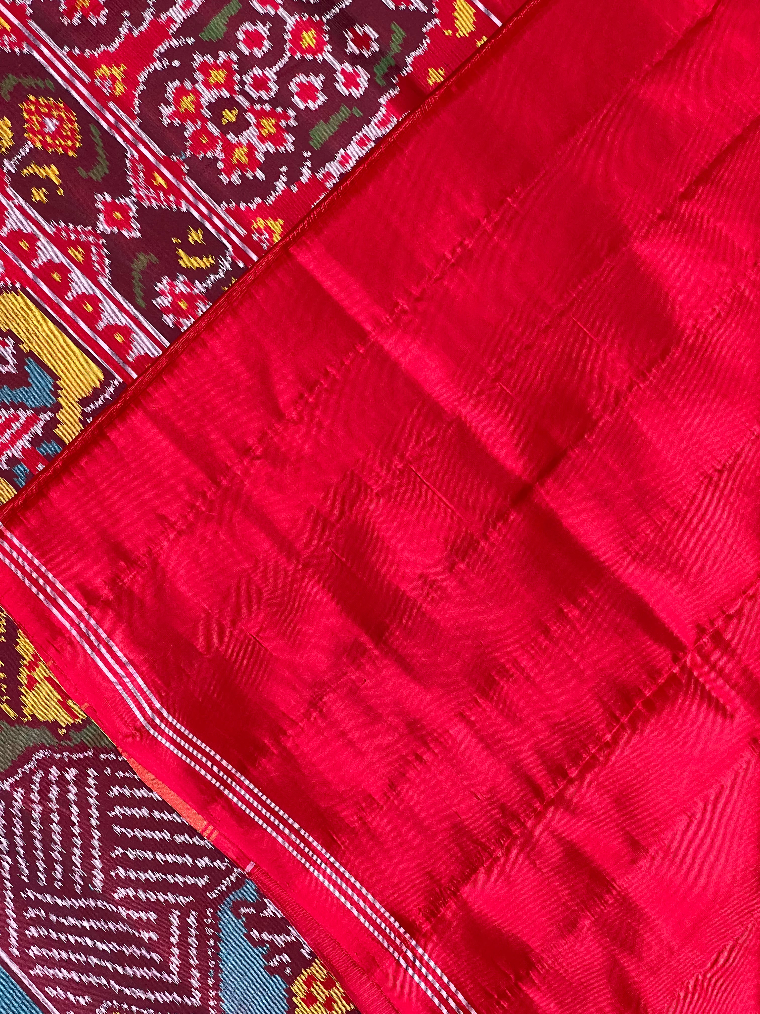 Exclusive Motifs Design Handwoven Patola Silk Saree