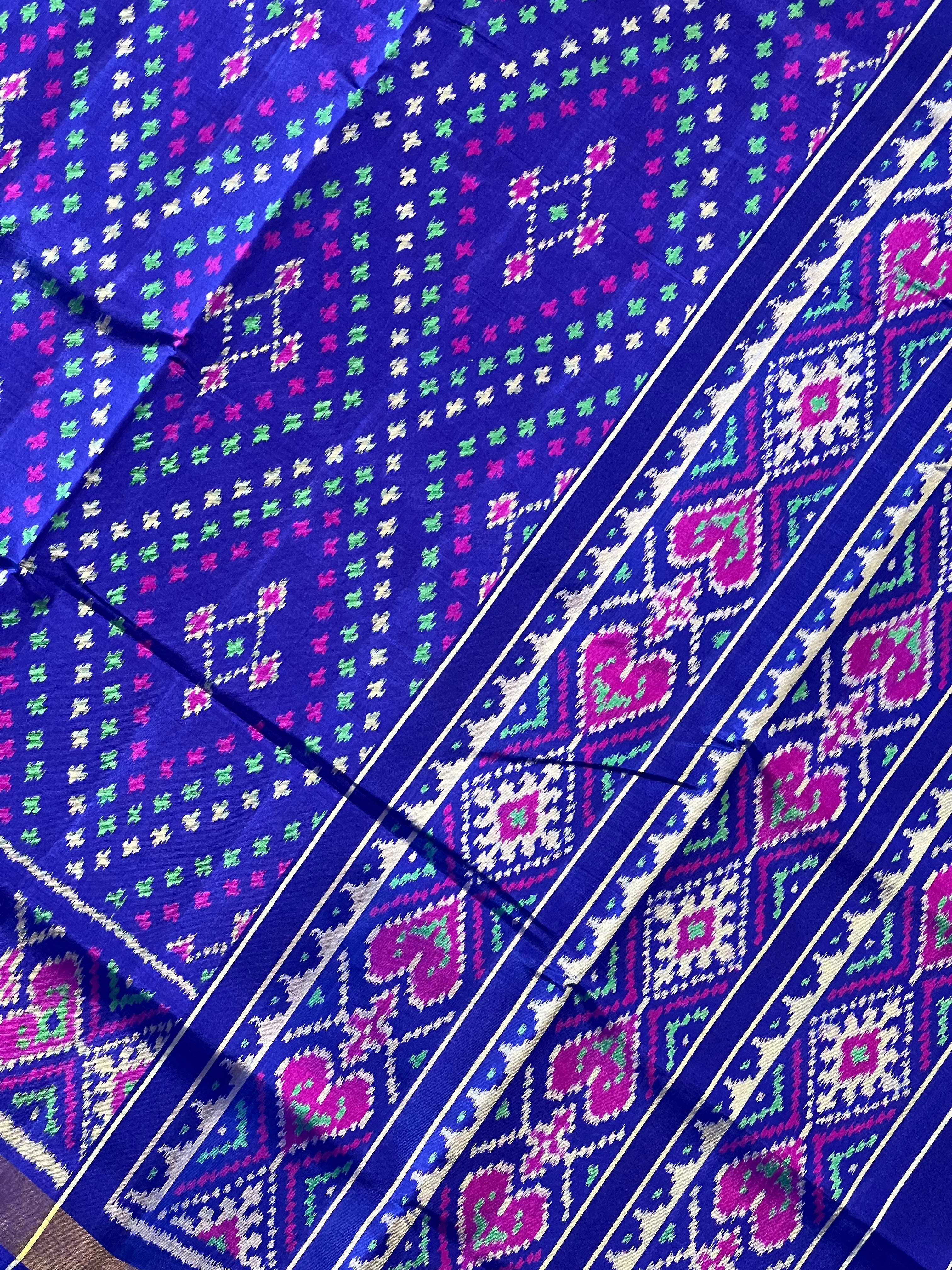 Bandhni Design Handwoven Patola Silk Saree