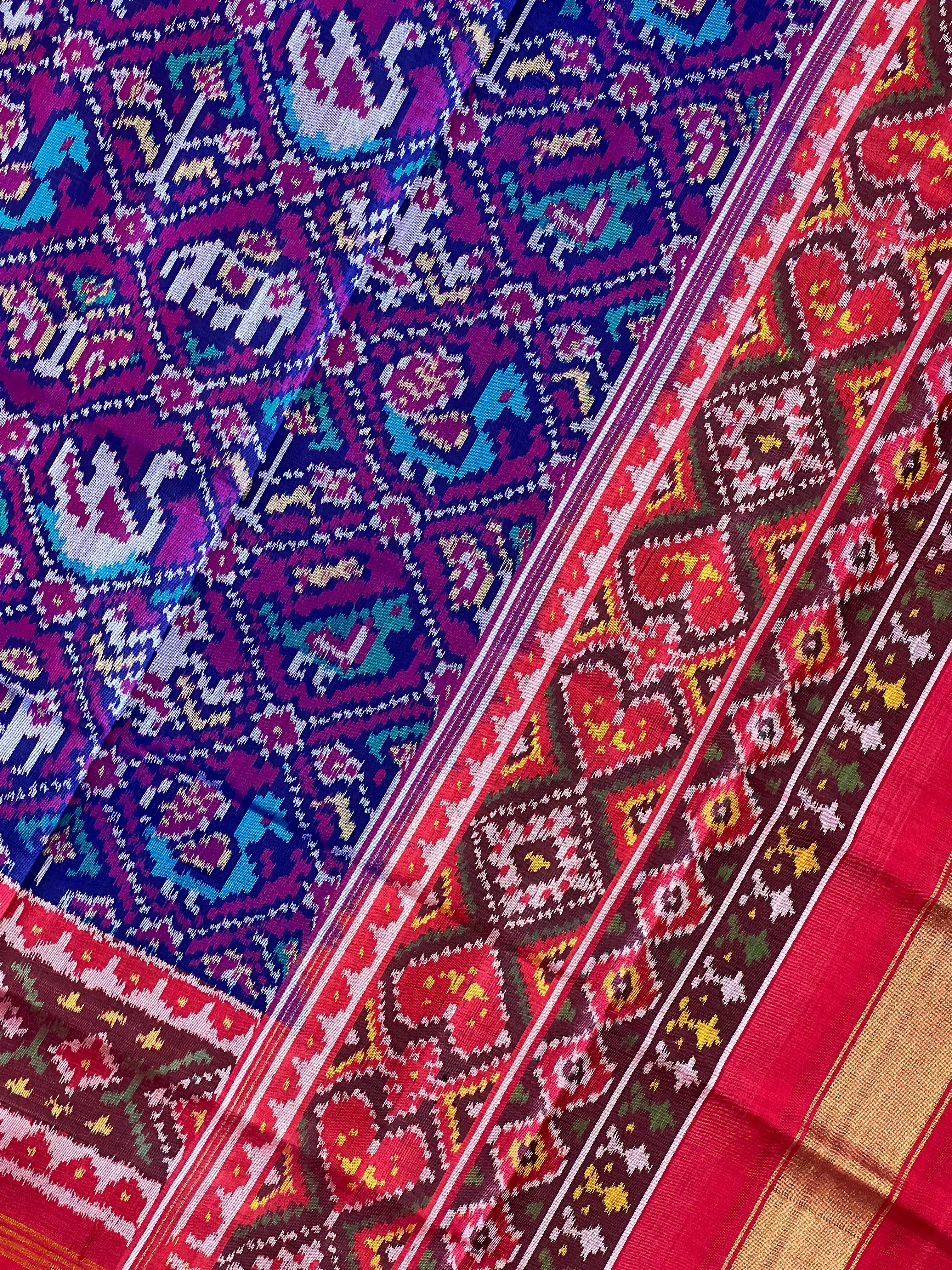Typical Narikunj Design Handwoven Patola Dupatta