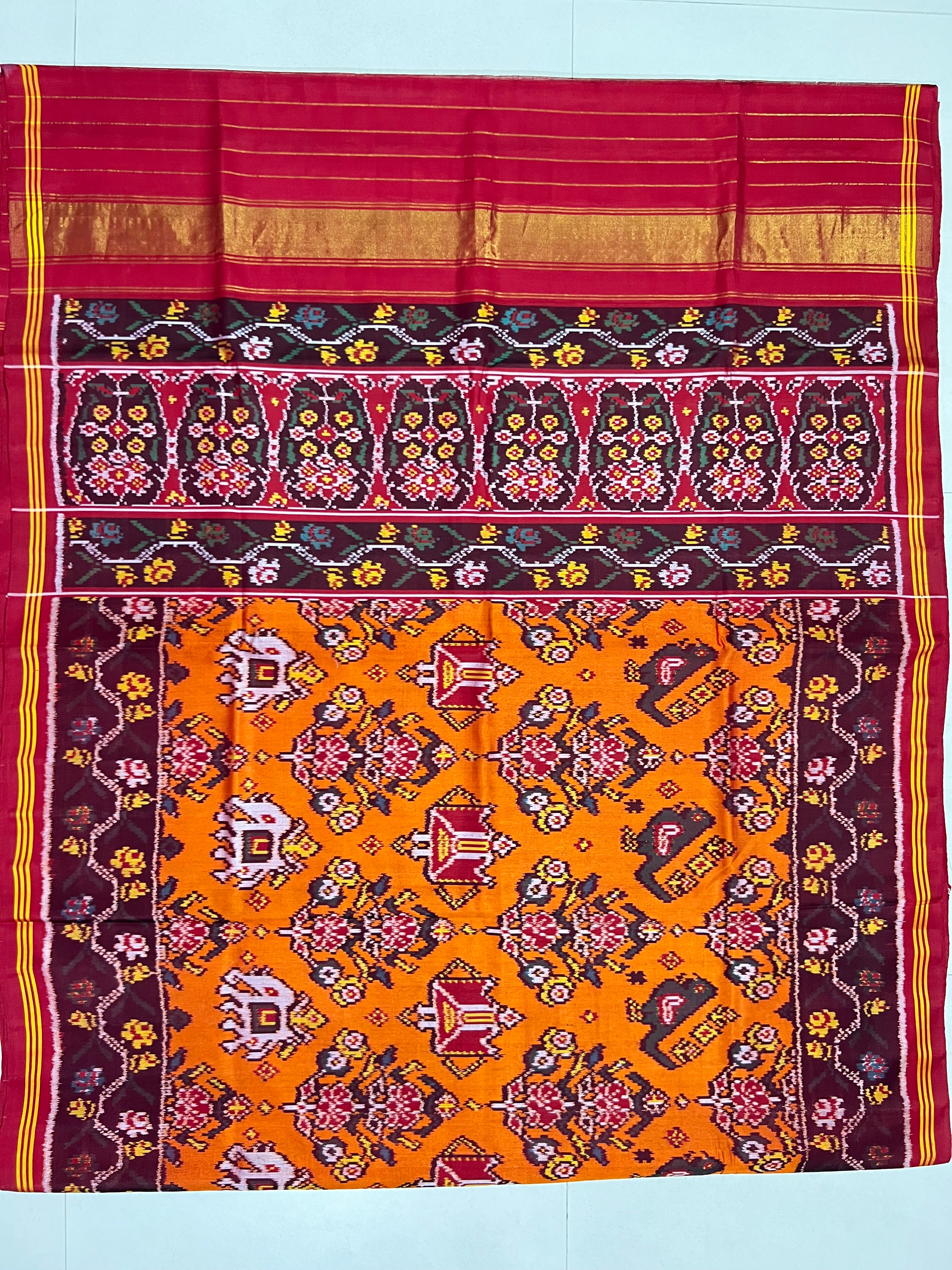 Motifs Traditional Design Handwoven Patola Silk Saree