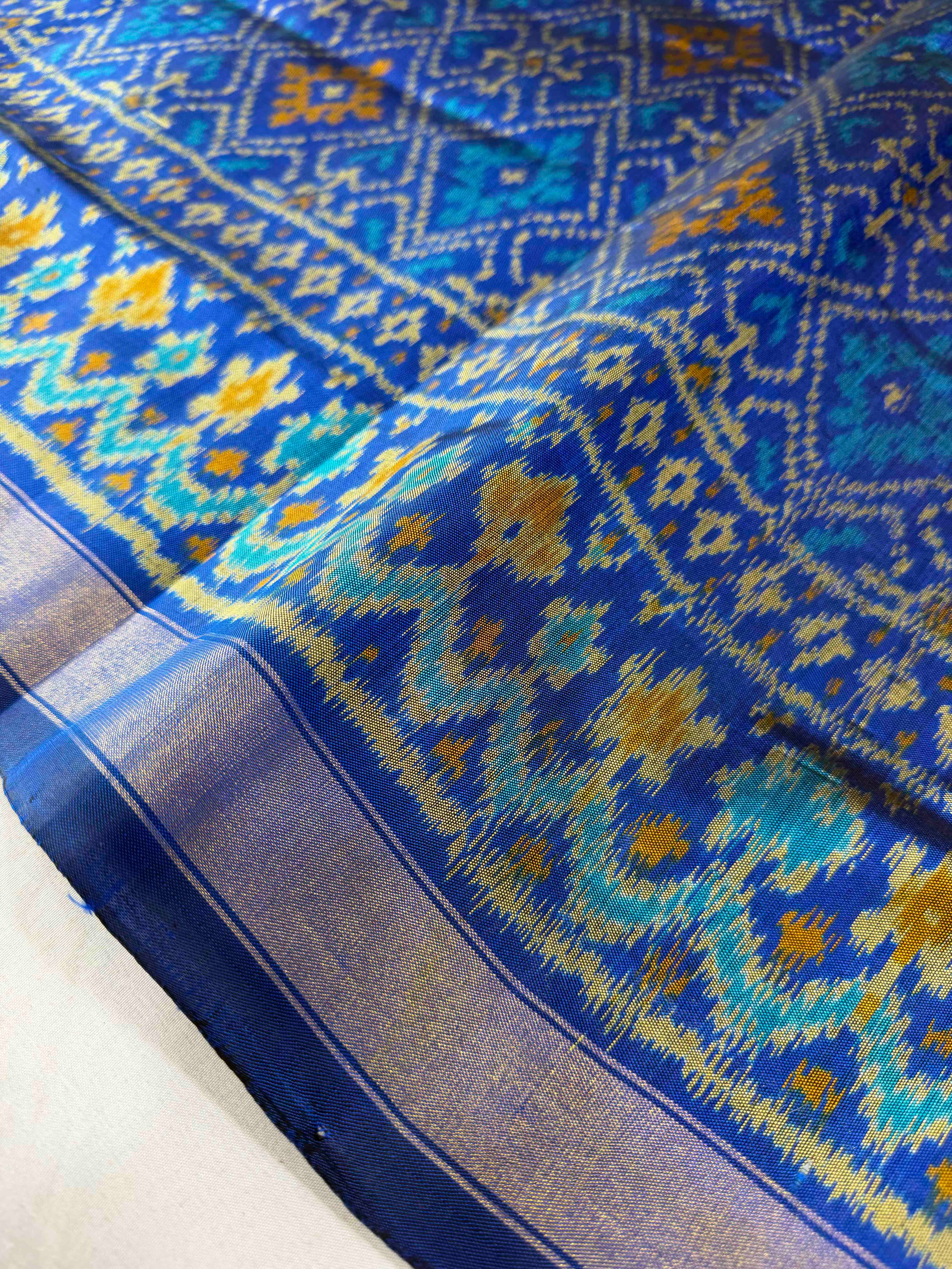Panchanda Design Handwoven Patola Silk Saree