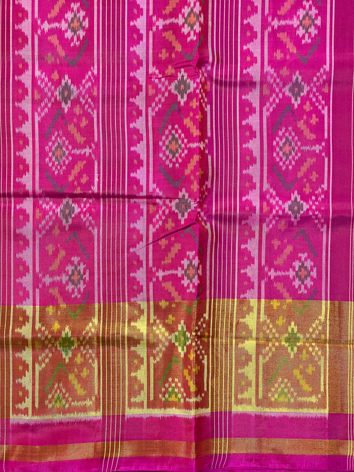 Pink Bandhni Design Handwoven Patola Silk Saree