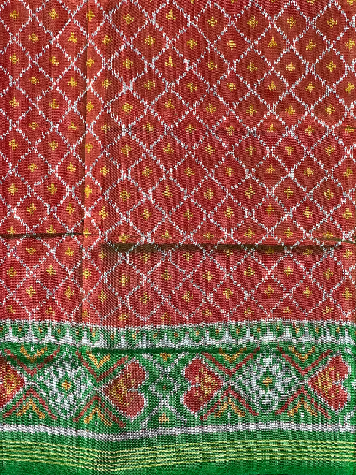 Buttonful Traditional Design Handwoven Patola Silk Saree