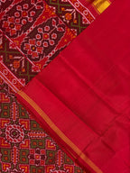 Handwoven Patola Silk Saree Manekchowk Green Dhoop Chaav