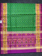 Laheriya Zigzag Handwoven Patola Silk Saree