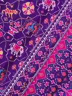 Six Motifs Design Handwoven Patola Silk Saree