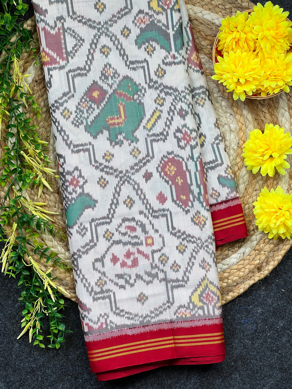 Big Motif Exclusive Design Handwoven Patola Silk Saree Main image