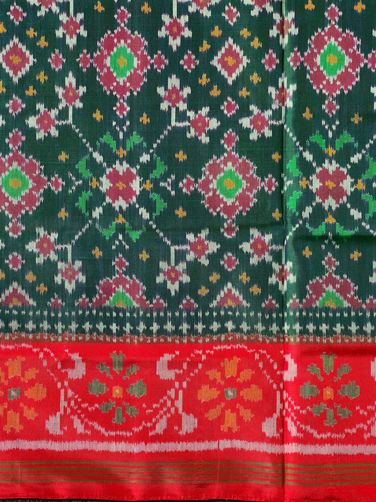 Navratna Traditional Design Handwoven Patola Silk Saree
