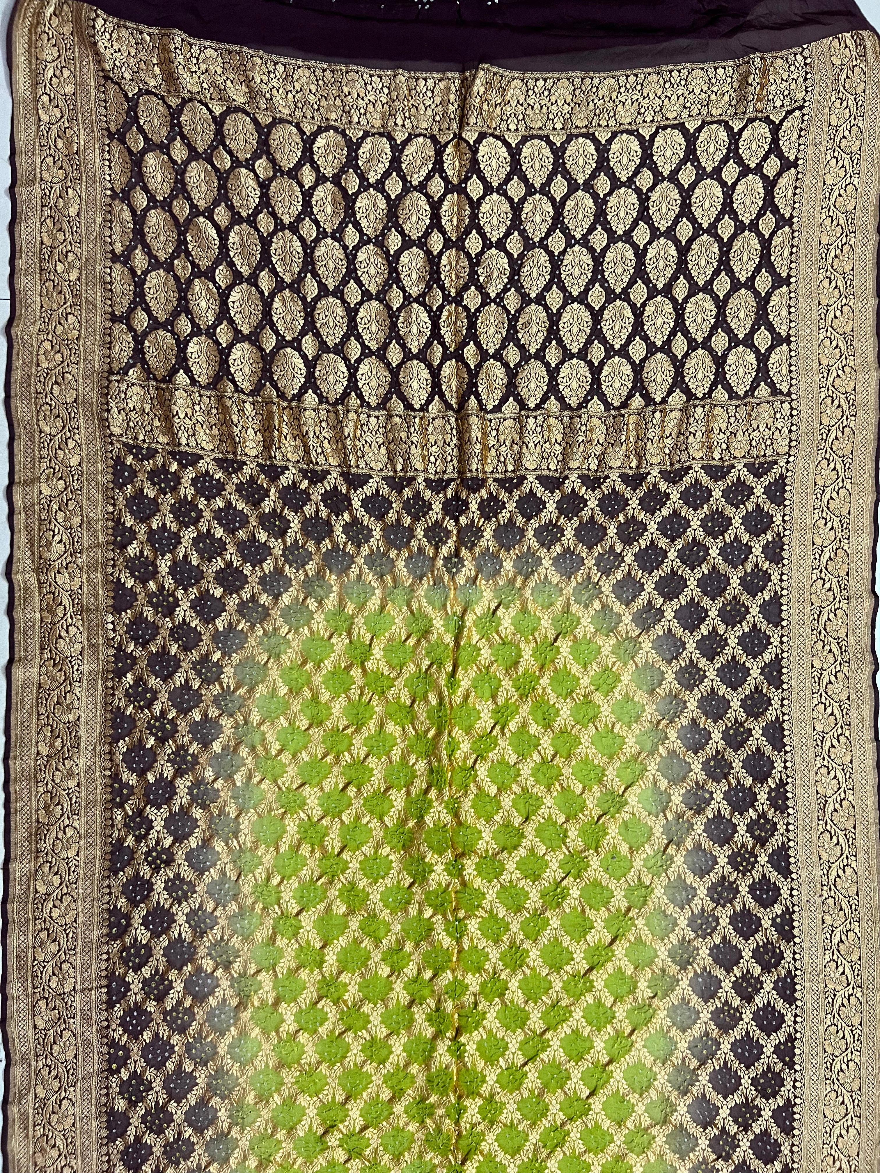 Georgette Bandhej Saree